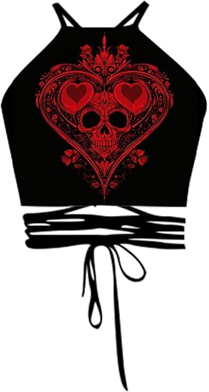 Women's Halter Cross Back Boho Bandage Tank Camis Crop Top Vest