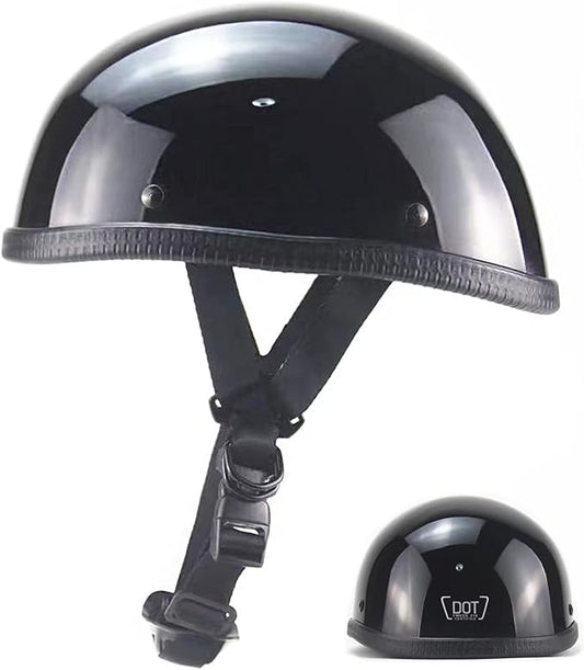 Motorcycle Half Helmet, DOT Approved Adult Men Women Retro Open Face Helmets, Helmet for Adults, Half Shell Helmet