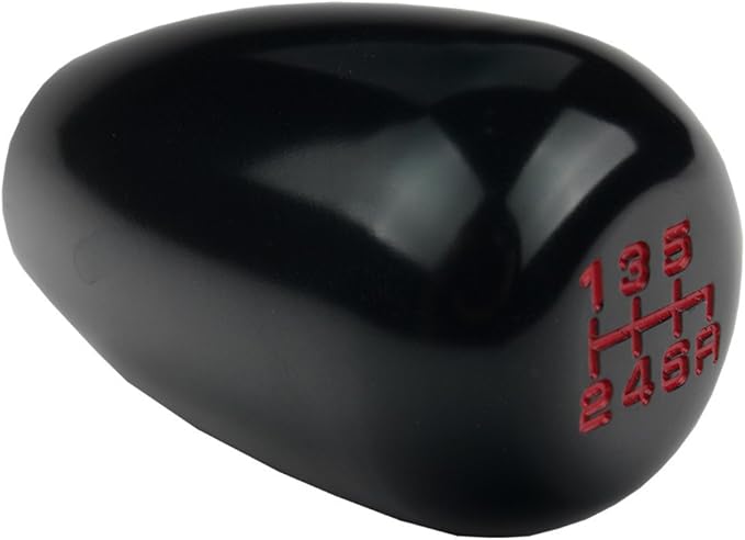 DEWHEL JDM Racing Type R Style 6 Speed 6MT Manual Gear Stick Shift Knob Compatible with Honda Civic Accord S2000 Acura Integra (Black)