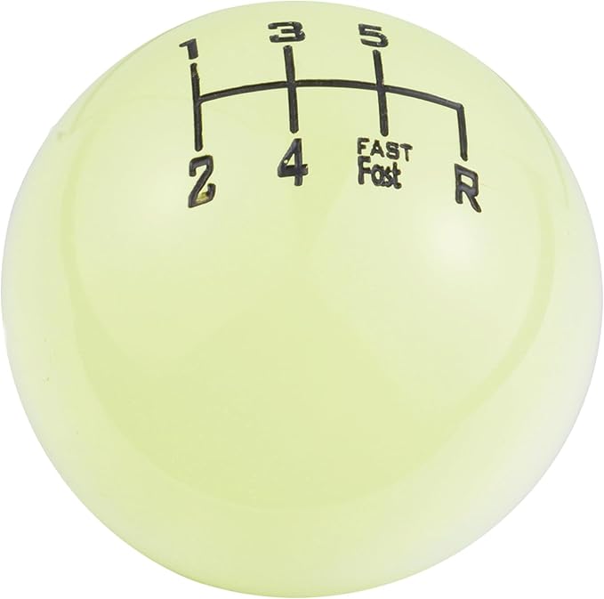 Abfer 6 Speed Shift Knob Lower Right R Gear Shift Knobs Ball Manual Stick Shifting Handle Fit for Car Vehicles (Fluorescent Green)