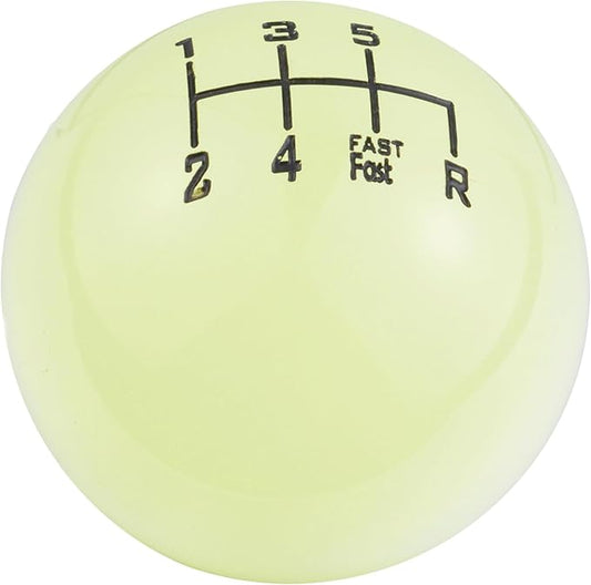 Abfer 6 Speed Shift Knob Lower Right R Gear Shift Knobs Ball Manual Stick Shifting Handle Fit for Car Vehicles (Fluorescent Green)