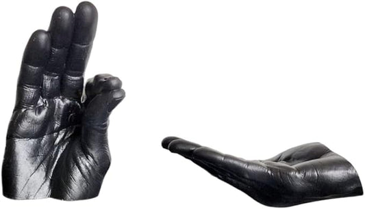 Yajuyi Hand Statues Incense Burner Incense Holder Tabletop Ornament Decorative Figurines for Office, Black