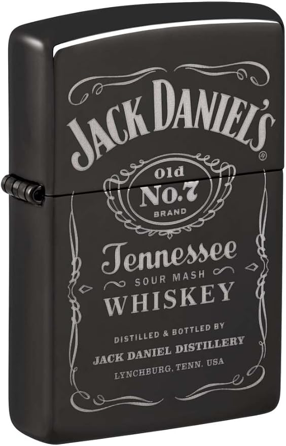Zippo Lighter: Jack Daniel's Logo, Engraved - High Polish Black 81223