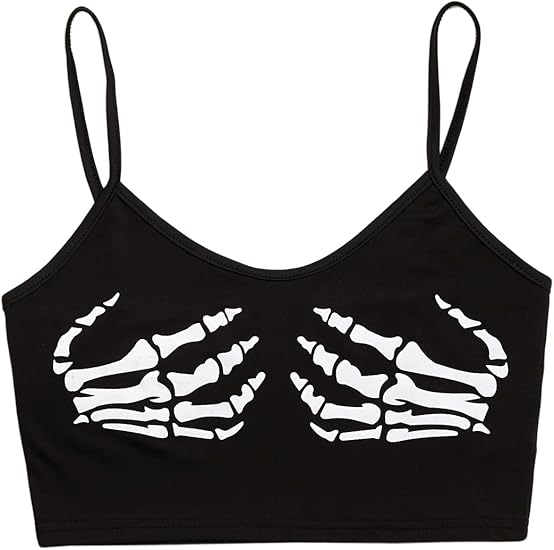 Women's Casual Letter Embroidery Crop Cami Top Sleeveless Top