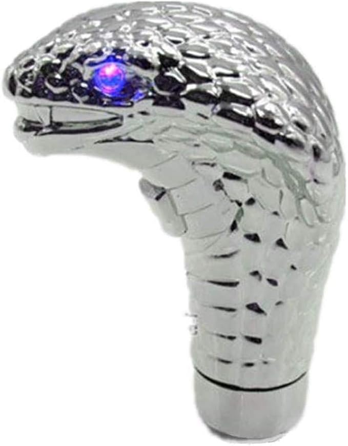 Universal Gear Shift Knob Snake Shape Shift Knob Shifter Gear Stick Shift Lever Head with Blue LED Lights