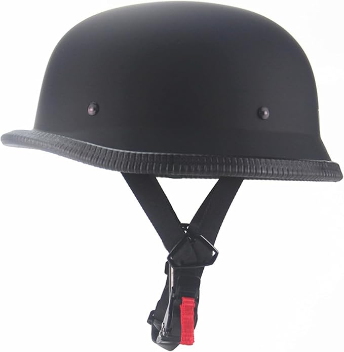 Motorcycle Helmet German Style Half Helmet Skull Cap Adult Men Women Half Shell Helmet, DOT Approved Retro Half Face Helmet for Cruiser Scooter Chopper