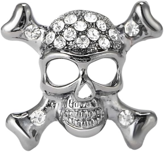 Punk Skull Brooch Pins for Women, Hip Hop Cross Skull Brooch Pin, Halloween Gothic Skull Brooch Lapel Pin, Punk Rock Skull Skeleton Brooches Pins for Women Hat Bag Suit Dress Accessories