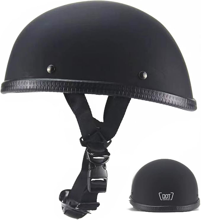 Motorcycle Half Helmet, DOT Approved Adult Men Women Retro Open Face Helmets, Helmet for Adults, Half Shell Helmet
