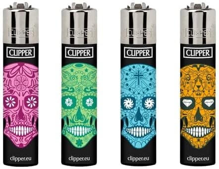 Clipper Lighters Mexican Skulls Mix
