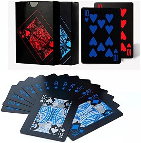 2 Deck of Waterproof Poker Cards and Playing Cards with Flexible Plastic PVC and Classic Trick Cards