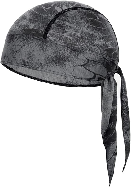 Sweat Wicking Beanie Cap Hat Skull Cap Cooling Do Rag Pirate Hat Helmet Liner Headwrap for Men Women