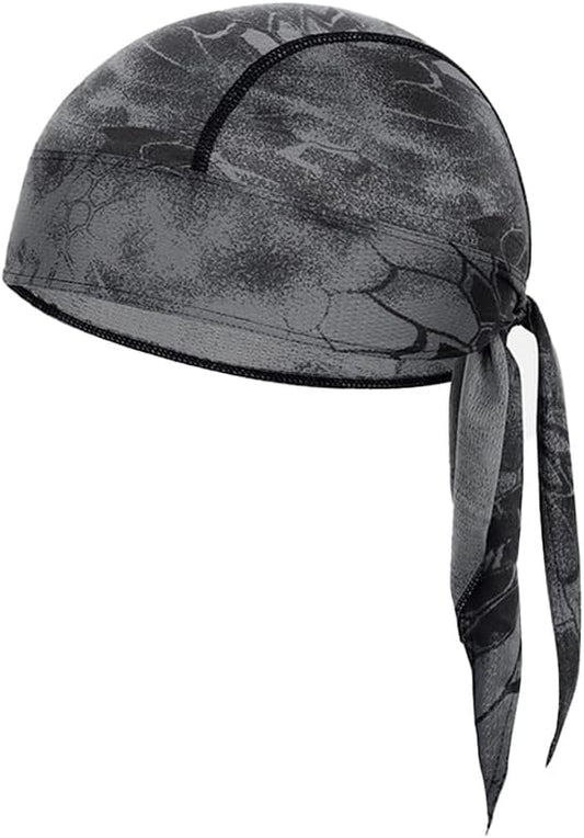 Sweat Wicking Beanie Cap Hat Skull Cap Cooling Do Rag Pirate Hat Helmet Liner Headwrap for Men Women
