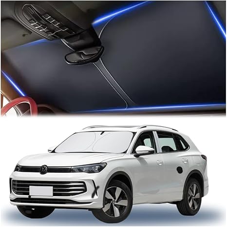 Sunshade for Car Windshield,240T Thickened Windshield Sun Shade for Blocking 99% Sunlight & Heat,Summer Car Essentials Sun Cover for Car Windshield Fits,Truck,SUV