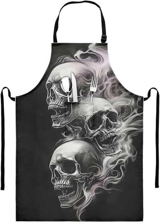 GIFTPUZZ Chef Apron for Women Long Tie and Front Pocket Apron with Straps