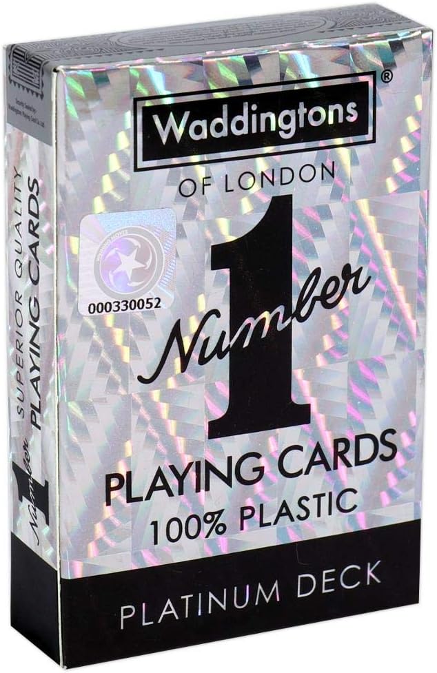 Waddingtons Number 1 Platinum Playing Cards Game, Sleek Foil Design Deck of Cards, Ideal for Snap, Poker and a Ideal Travel Companion, Gift and Toy for Ages 6 Plus