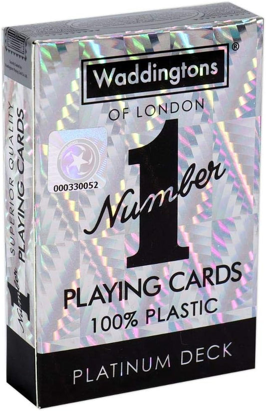 Waddingtons Number 1 Platinum Playing Cards Game, Sleek Foil Design Deck of Cards, Ideal for Snap, Poker and a Ideal Travel Companion, Gift and Toy for Ages 6 Plus