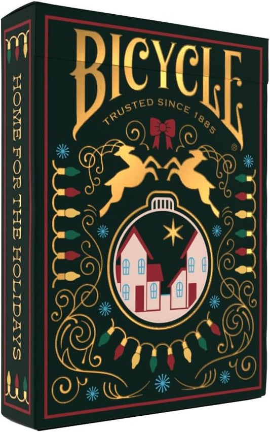 Bicycle Home for The Holidays Collectible Standard 52 Deck of Cards, Poker Size, Stocking Stuffers, Small, Family & Kids Card Game Night
