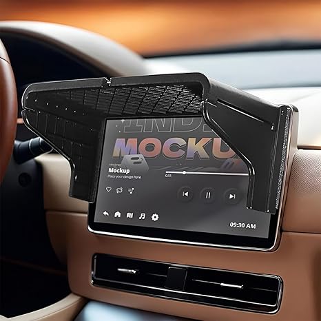 Car GPS Sun Shade, 7-12 inch Navigators Sun Shade Anti-Glare Shield, Car GPS Navigator Visor Display Screen Cover, Universal Vehicle Interior Accessories for Safety Driving