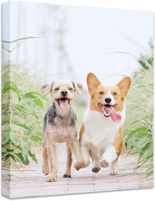 Personalized Photo to Canvas Print - Canvas Prints With Your Photos on Custom Wall Art for Bedroom, Living Room, Wedding Baby Pet Family Picture Framed Wall Art (6" W x 8" H)