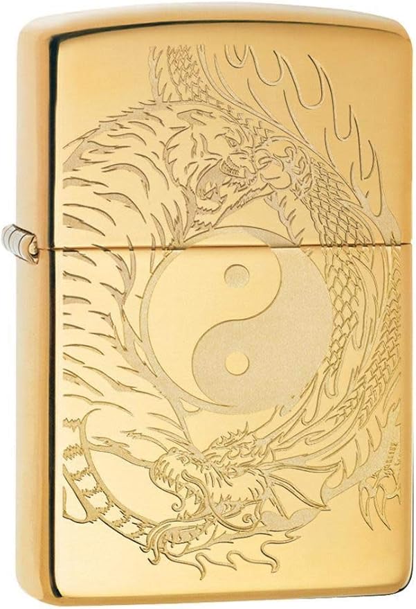 Zippo Tiger and Dragon Design Pocket Lighter, One Size