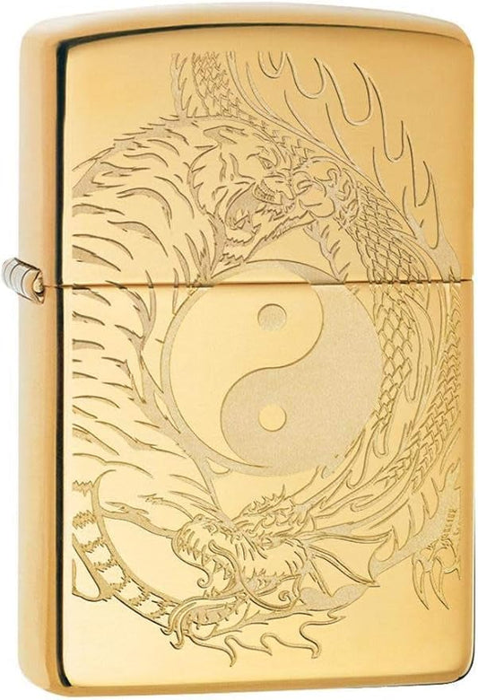 Zippo Tiger and Dragon Design Pocket Lighter, One Size