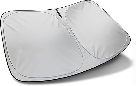 Autotech Park Foldable Sunshade Compatible with 2017-2019 Kia Cadenza Sedan, UV Reflective and Easy Storage, Custom-fit Car Windshield Sun Shade