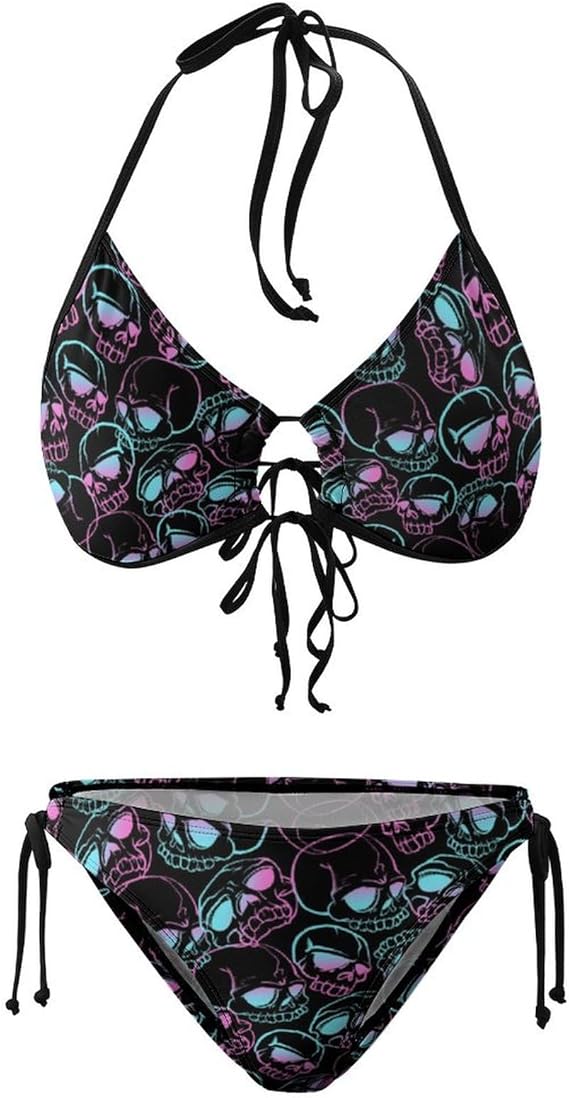 Womens Bikini Set Two Piece Swimsuit Halter String Triangle Sexy Swimwear
