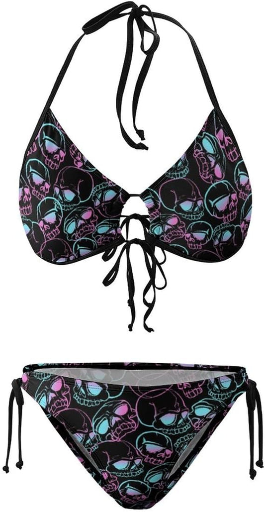 Womens Bikini Set Two Piece Swimsuit Halter String Triangle Sexy Swimwear