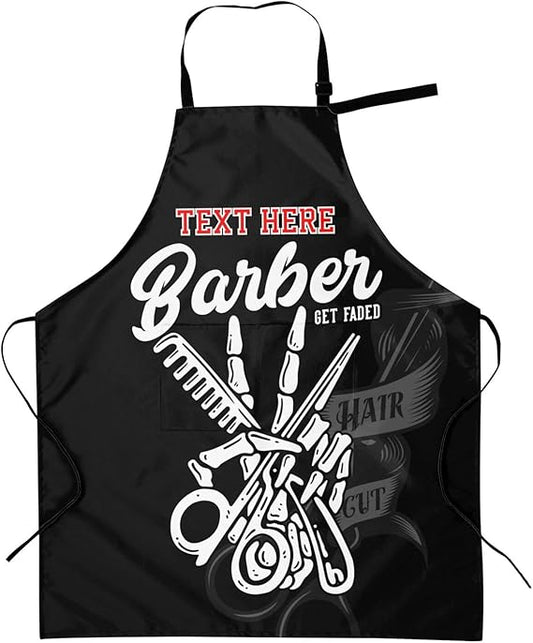Custom Barber Apron Hair Stylist Apron for Women Men Personalized Text Logo Hair Cutting Apron Customized Salon Bib Aprons