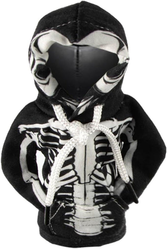 PSLER Skeleton Hoodie Car Gear Shift Cover Shifter Knob Cover gear shift hoodie Heat Insulation Winter Warm CVC Interior Car Accessories for Men Women Halloween