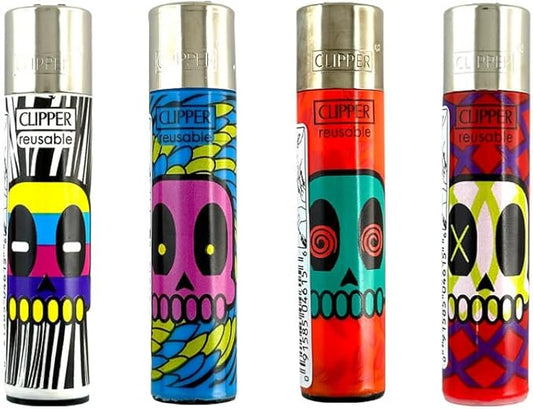 Clipper Lighters Skulls Life Mix (4ct)