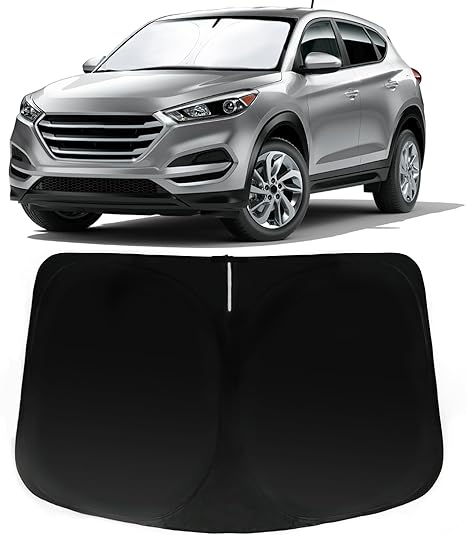 Windshield Sun Shade for Hyundai Tucson 2016-2021 Car Front Window Sunshade with 240T Sun Visor Protector Blocks UV Rays Heat Sun Shield Accessories