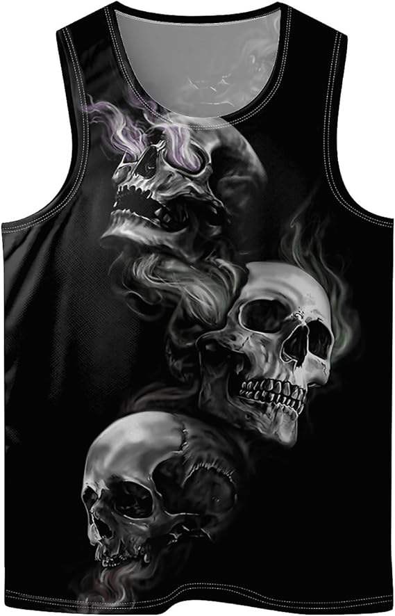 Colourful Dinosaur Mens Beach Tank Tops Novelty Graphic Quick Dry Sleeveless Shirt for Beach Workout S-4XL