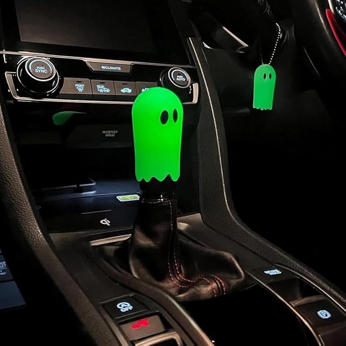 Glow Ghost Shift Knob -Night Glow Design Gear-Shift-knobs Universal Gear Knob / 3 Adapters (M8x1.25/M10x1.5/M12x1.25) Cool Automotive Car Accessories Gift for Man