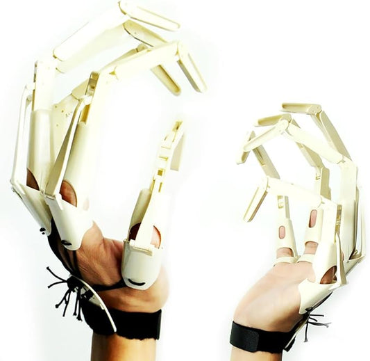 Thafikzi Halloween Gloves Wearable Skull Fingers Articulated Finger Extensions A Pair of Halloween Devil Claws Cosplay Ghost Hands Fit for All Finger Fake Fingers Can Be Flexibly Bent (Bone color)