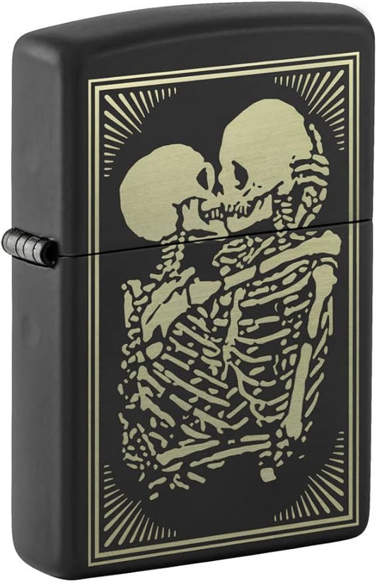 Zippo Lovers Design Black Matte Pocket Lighter