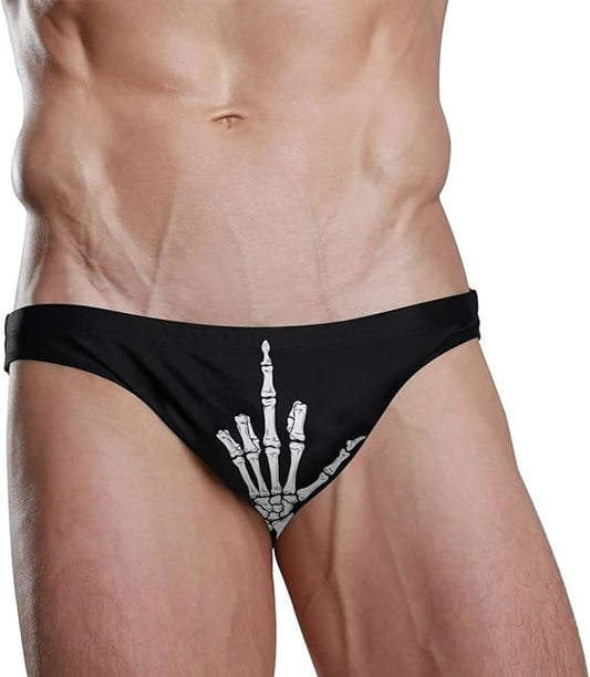 Men's Quick-Dry Swim Briefs with Drawstring and Elastic Waistband for Beach and Pool - Comfortable Summer Swimwear