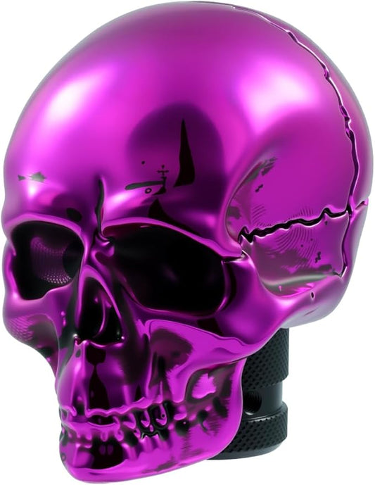 Skull Shift Knobs Driving Handle Stick Unique Cool Gear Shifter Knobs Funny Fit Most 5 Speed Manual Transmission 6 Speed Cars Trucks SUV Automated Vehicle (Purple)