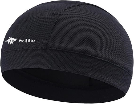 Cooling Skull Cap Helmet Liner, Lightweight Mesh Running Hat, Fits Under Helmet Cycling Motorcycle, Sweat Liner for Men Women