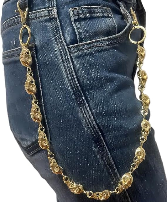 PINKPIN Wallet Keychain Skull Pants Jeans Keychains for Key Wallet Chain Hip-Hop Goth Clothing Accessories