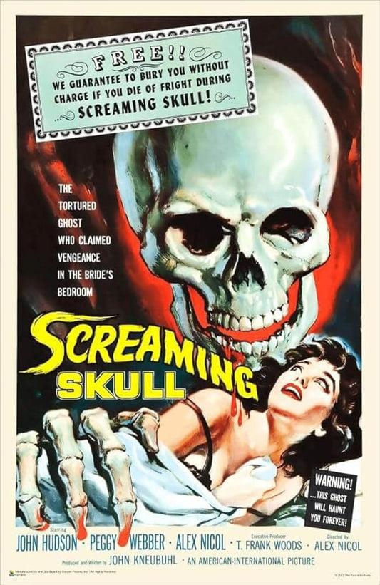 Scorpio Posters Screaming Skull - Officially Licensed -Vintage Movie Advertisement - Mini Poster - 11" x 17"