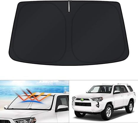 KUST Windshield Sun Shade Custom Fit for Toyota 4Runner 2010-2023 2024 2025 Accessories 4 Layers Sunshade Foldable Sun Protector Block UV Rays Keep Car Cooler