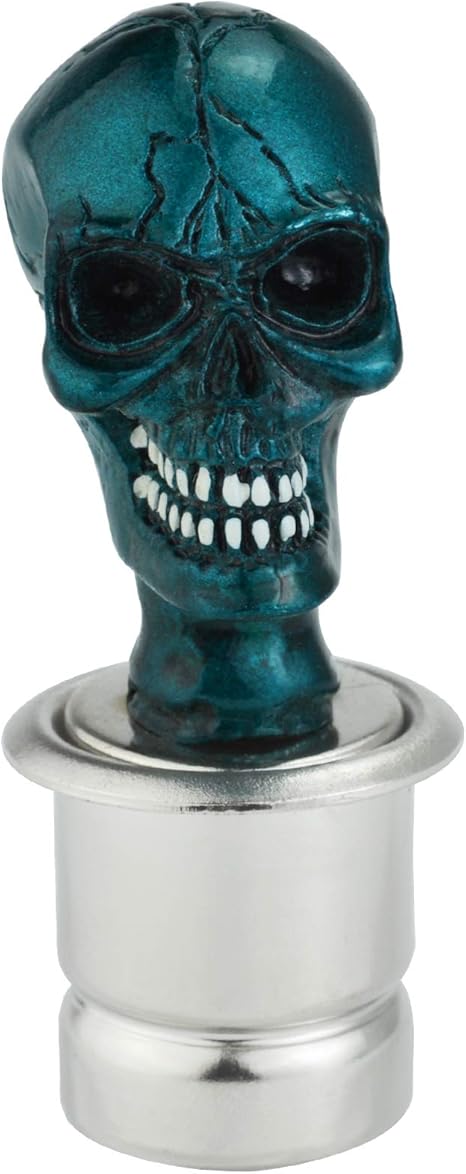 Lunsom Skull Head Aluminium Alloy Connector Cigarette Lighter Pop Out Car Accessory for Vehicle DC 12V (Green)