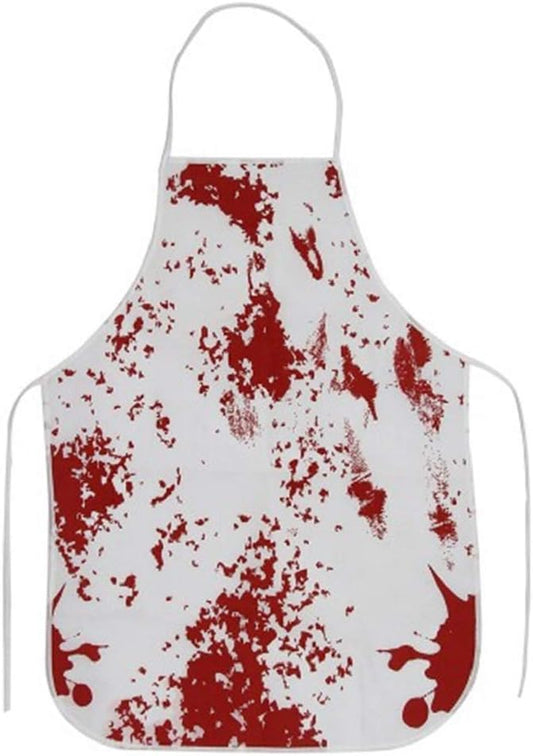 Halloween Bloody Apron, Printed Scary Blood Splattered Murder Halloween Theme Props, Unisex Kitchen Novelty Bib for BBQ Cooking Baking Gardening Party Decorations