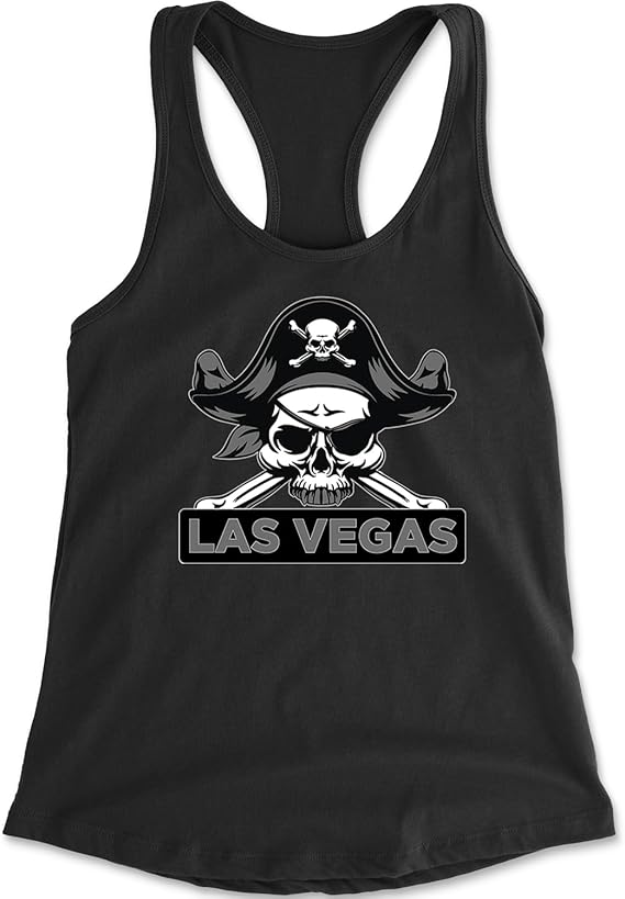 Raider Skull Straight Outta Las Vegas Racerback Tank Top for Women, Soft & Breathable