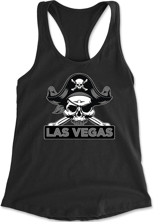 Raider Skull Straight Outta Las Vegas Racerback Tank Top for Women, Soft & Breathable
