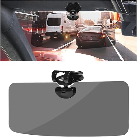 Sun Visor Extender for Car, Polarized Car Visor Sun Blocker with UV-Protection PC Sunshade Len, Universal Adjustable Anti-Glare Vehicle Sun Visor Extension Sunshade for Safe Driving