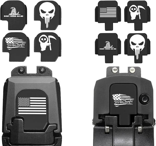 NDZ Performance Aluminum Slide Cover Back Plate for Sig P365 & P320 Models in 9MM .380, .40, .45, & .357, Made in The USA Laser Engraved Black Plate