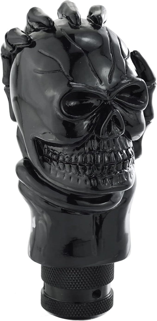 Arenbel Car Shift Knob Skull Shifter Knobs Skeleton Handle Car Racing Gear Lever Stick Fit Most Manual Automatic Vehicles Trucks, Black