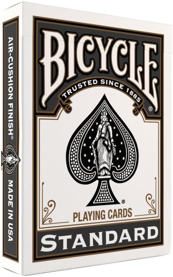 Bicycle Black Playing Cards, Standard Index Poker Size, Classic Deck of Cards for Poker, Blackjack, Family Game Night & Card Games, Fun for All Ages